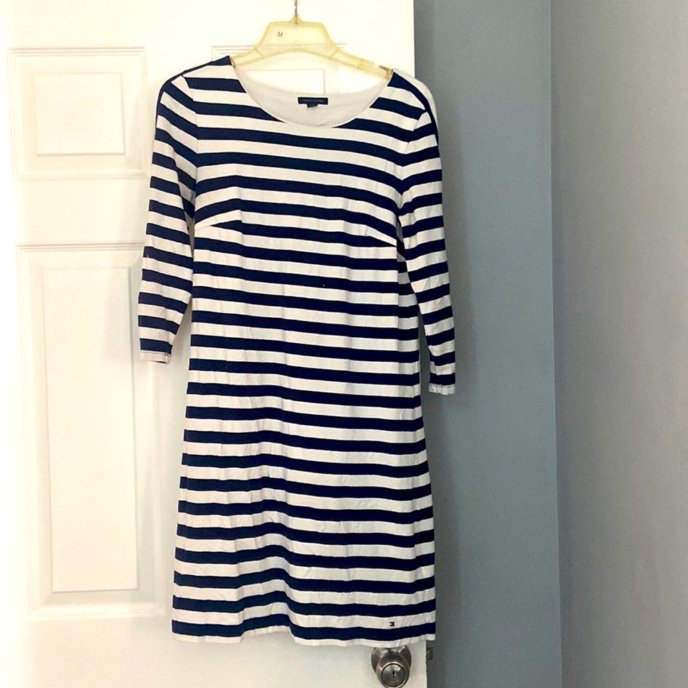 Tommy Hilfiger blue and white striped dress